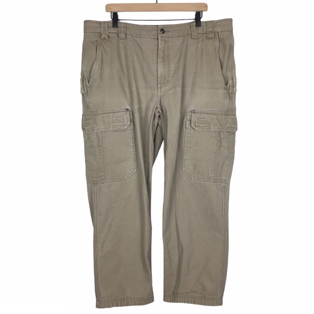 DULUTH TRADING CO Pants Cargo Heavyweight Outdoor Work Utility Tan Size 42 x 30